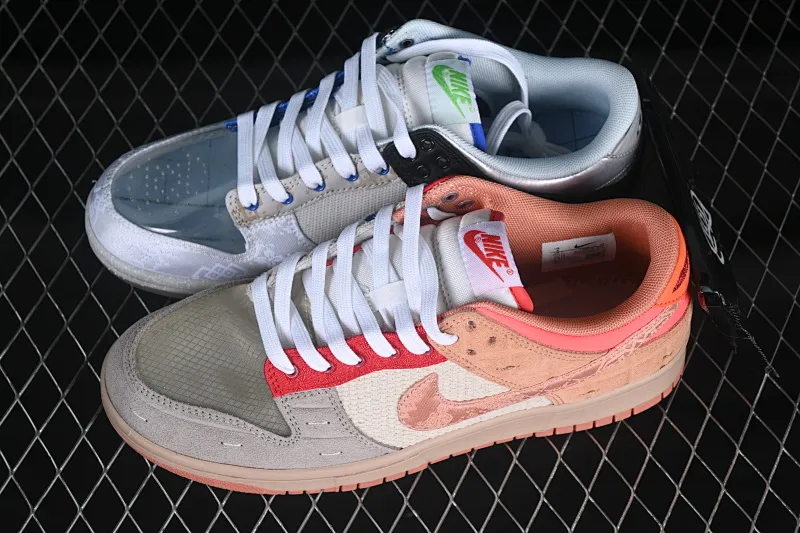 All categories Nk SB Dunk series Nk SB Dunk Low low-top sneakers K version Clot x Dunk Low "What The" joint model Yuanyang color SB low-top casual sneakers FN0316-999